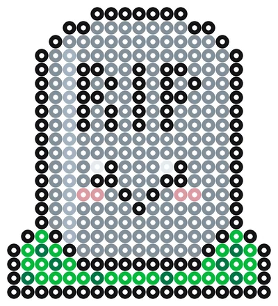 Halloween hamahelmi luuranko – hautausmaa ikkunalaudalla